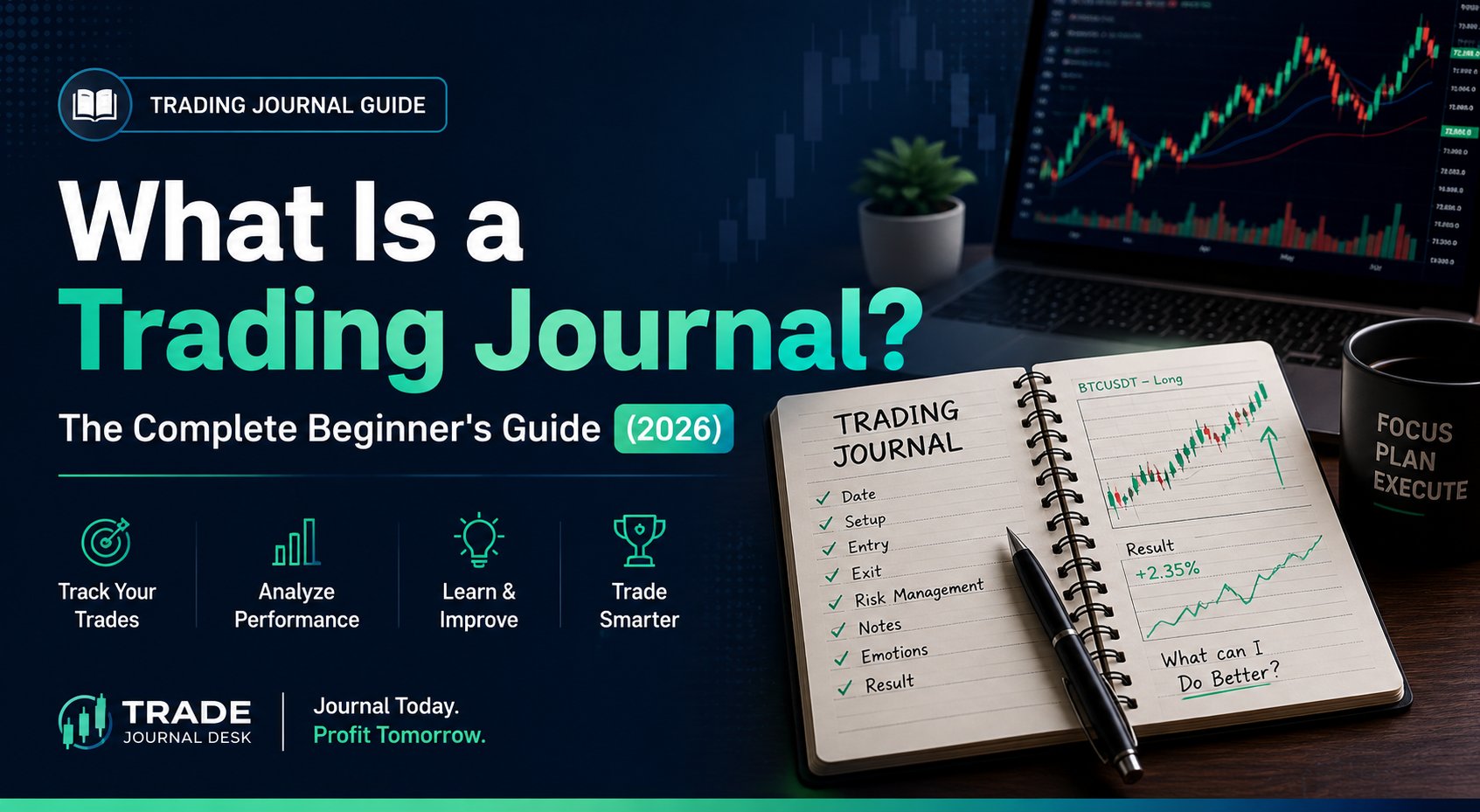 What Is a Trading Journal? The Complete Beginner's Guide — cover graphic